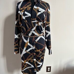 Chic Chain Print Dress